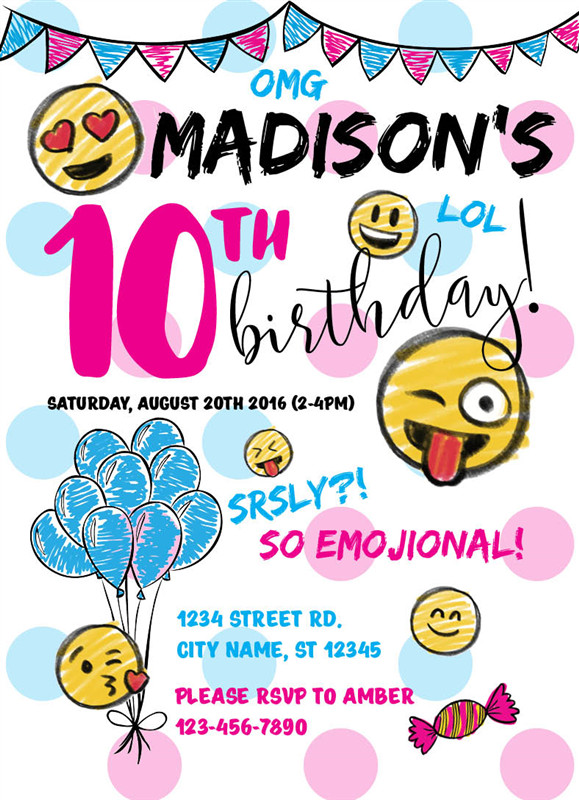Best ideas about Emoji Birthday Card
. Save or Pin Emoji Birthday Invitations iCustomLabel Now.