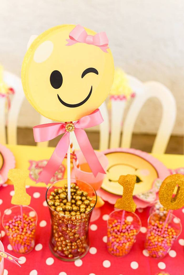 Best ideas about Emoji Birthday Party Decorations
. Save or Pin Kara s Party Ideas Pink & Gold Emoji Birthday Party Now.