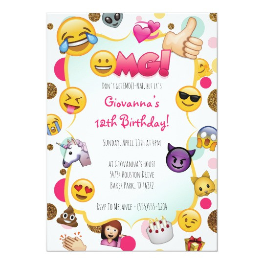 Best ideas about Emoji Birthday Party Invitations
. Save or Pin Emoji Birthday Invitation Emoji Themed Invites Now.