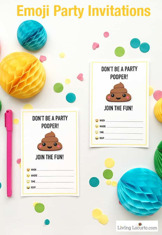 Best ideas about Emoji Birthday Party Invitations
. Save or Pin Emoji Party Ideas Colorful Free Printables Now.