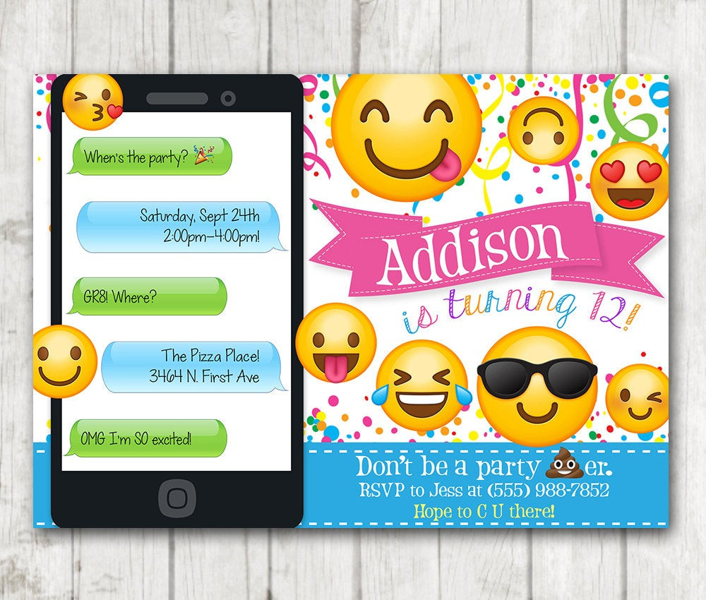 Best ideas about Emoji Birthday Party Invitations
. Save or Pin Printable Emoji Birthday Party Invitation Emoji invitations Now.