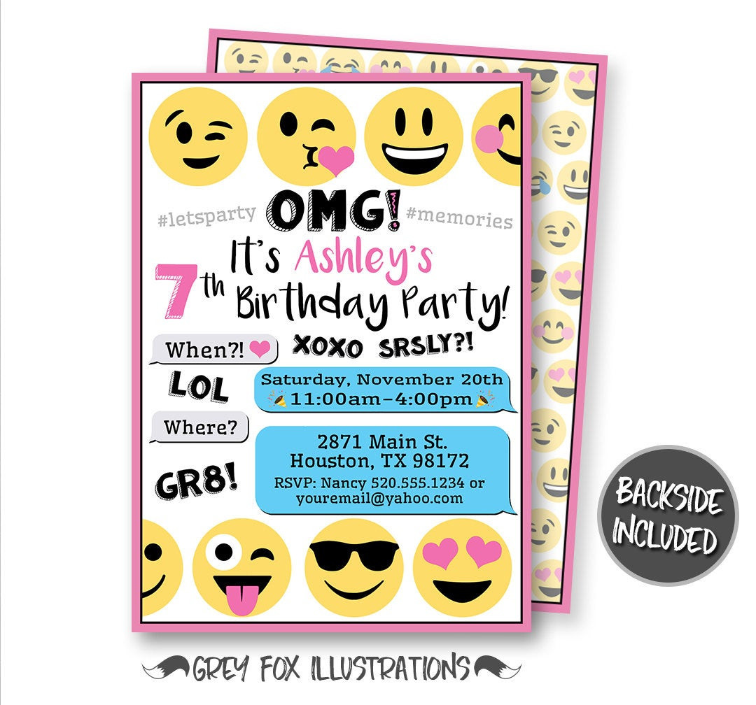 Best ideas about Emoji Birthday Party Invitations
. Save or Pin Emoji Invitations Emoji Birthday Invitation Emoji Party Now.