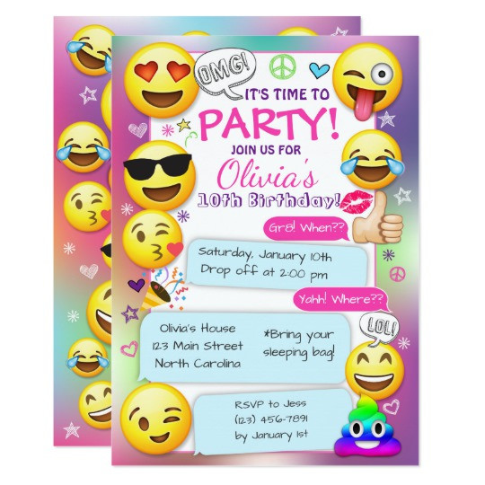 Best ideas about Emoji Birthday Party Invitations
. Save or Pin Emoji Birthday Party Invitations Girl Emoji Party Card Now.