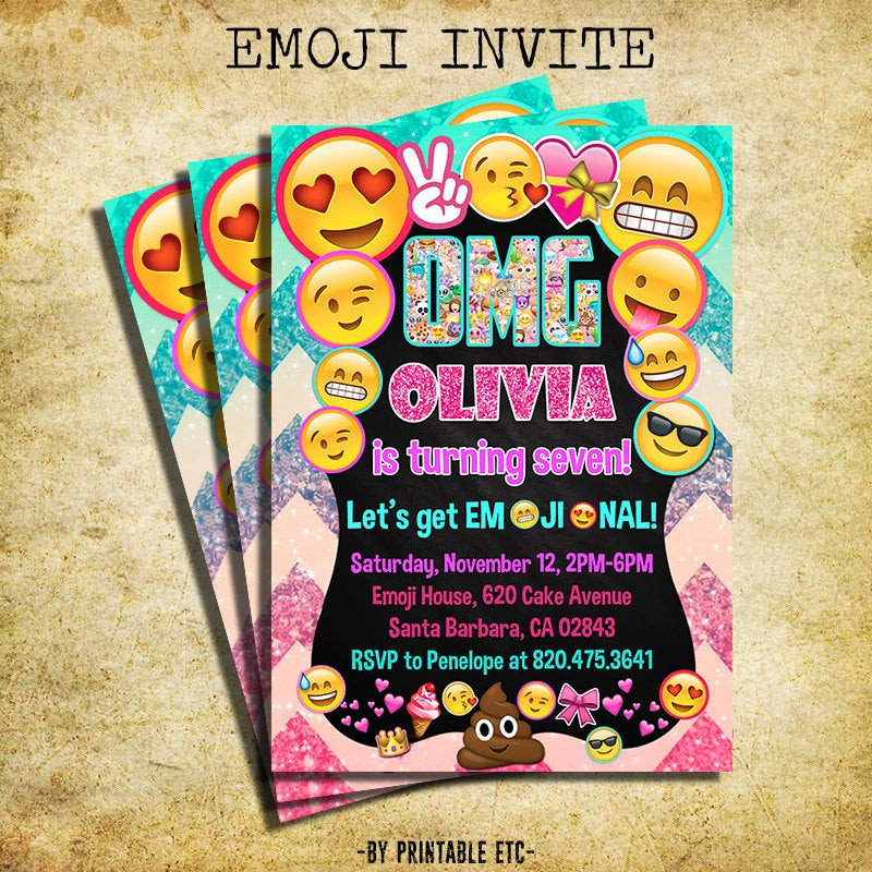 Best ideas about Emoji Birthday Party Invitations
. Save or Pin Emoji Invitation Emoji Icons Birthday Party Glitter Invite Now.