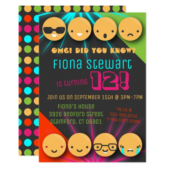 Best ideas about Emoji Birthday Party Invitations
. Save or Pin Cute Colorful Emoji Birthday Party Invitation Now.