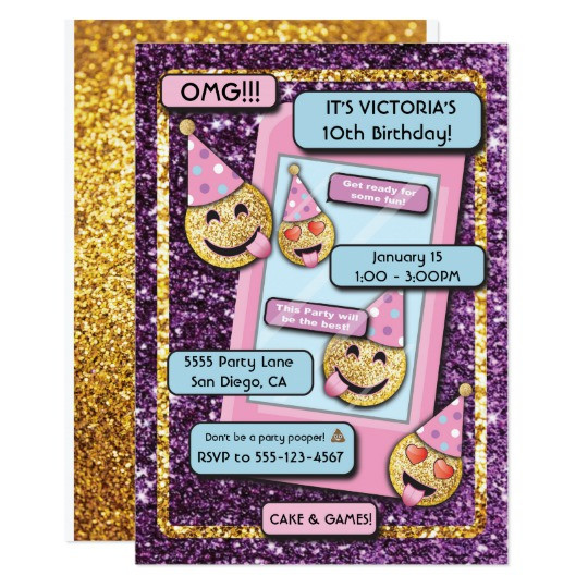 Best ideas about Emoji Birthday Party Invitations
. Save or Pin Emoji Birthday Party Cell Phone text invitation Now.