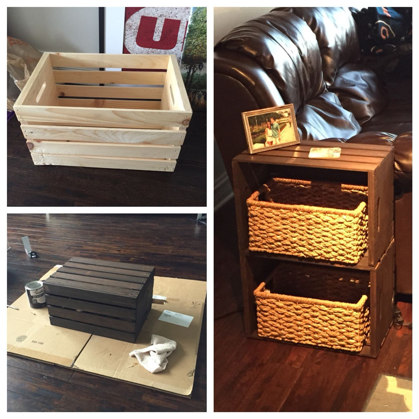 Best ideas about End Table DIY
. Save or Pin End table made from home depot wine crates Now.