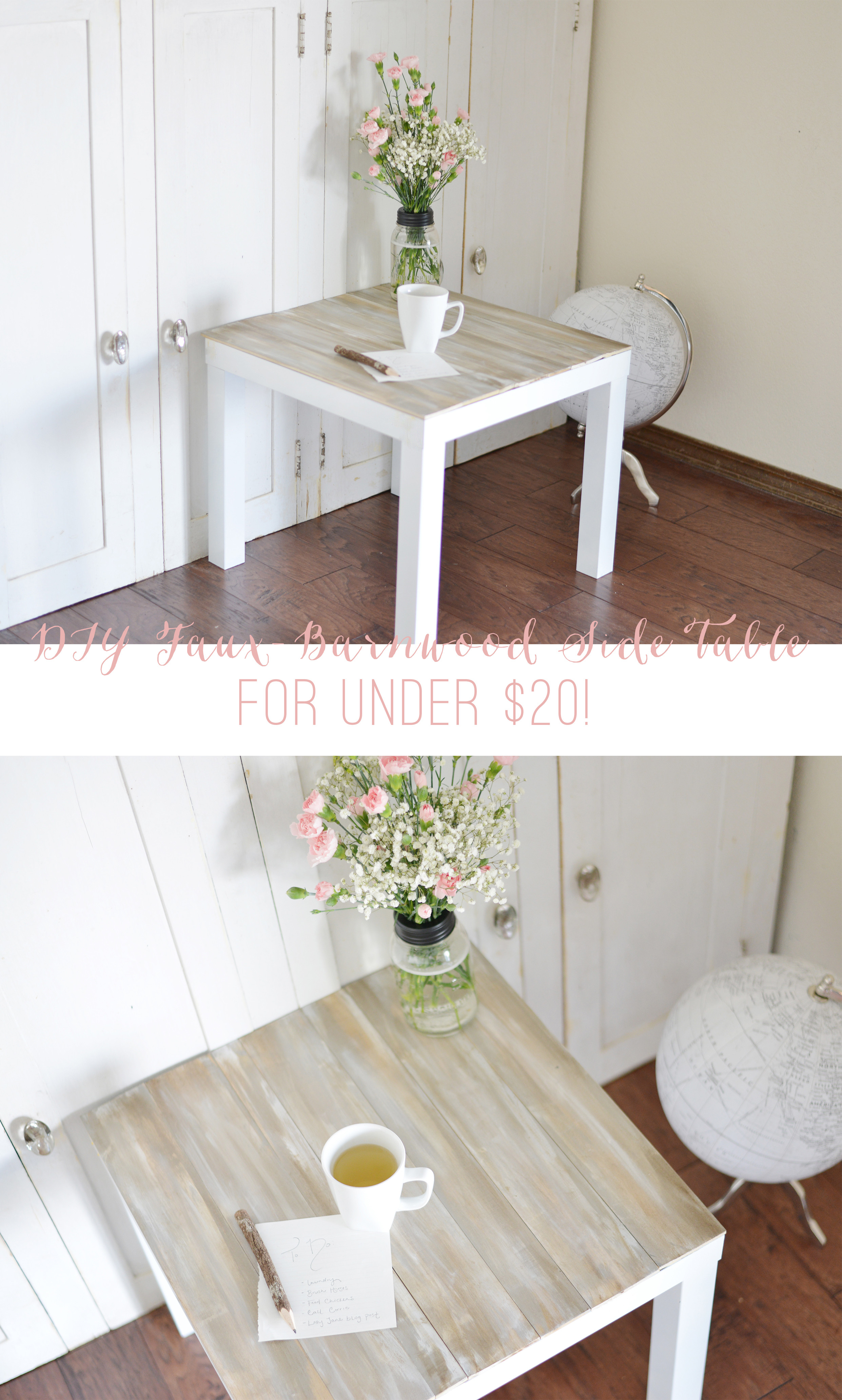 Best ideas about End Table DIY
. Save or Pin DIY Faux Barnwood Side Table Now.