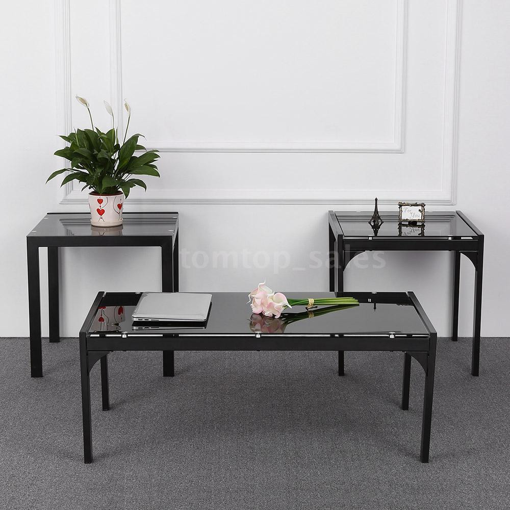 Best ideas about End Tables For Living Room
. Save or Pin 3 Piece Glass Top Coffee & End Table Set Metal Frame Now.