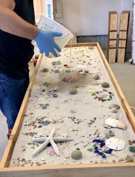 Best ideas about Epoxy Resin Table Top DIY
. Save or Pin DYS epoxy countertop with shells Now.