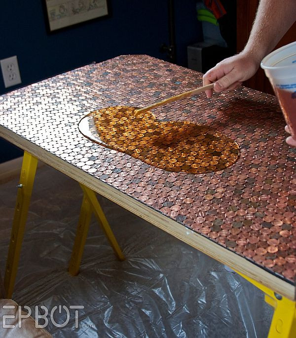 Best ideas about Epoxy Table Top DIY
. Save or Pin Copper Creativity DIY Penny Desk that Steals the Show Now.