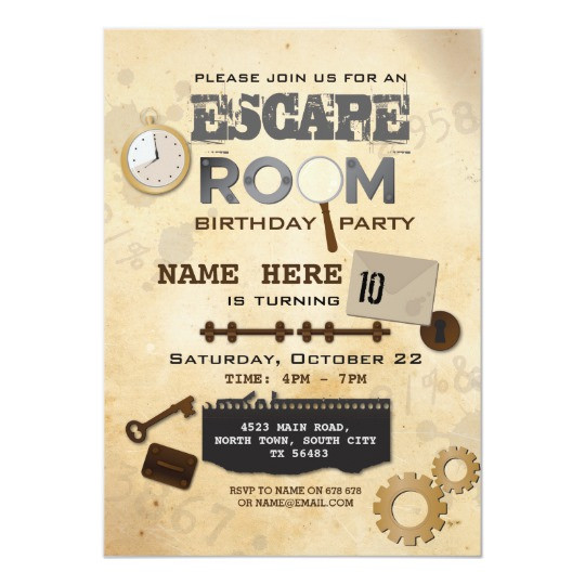 Best ideas about Escape Room Birthday Party
. Save or Pin 100 Year old Birthday party invitation Now.