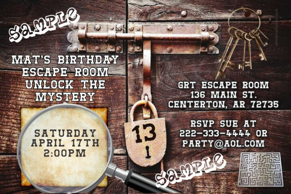 Best ideas about Escape Room Birthday Party
. Save or Pin Escape Room Adventure Birthday Invitation Now.