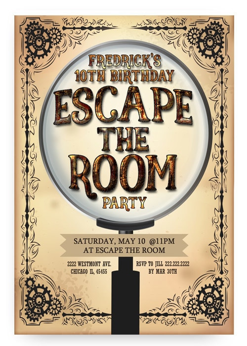 Best ideas about Escape Room Birthday Party
. Save or Pin Escape room birthday invitation Now.