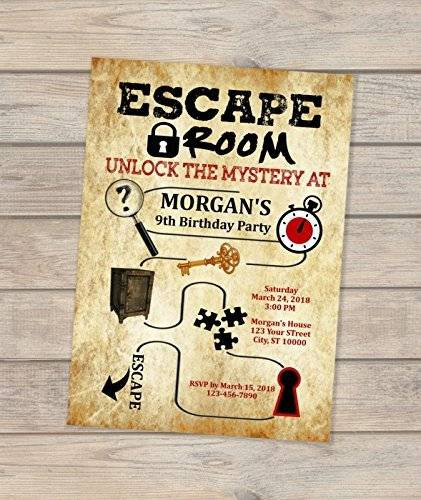 Best ideas about Escape Room Birthday Party
. Save or Pin Amazon Escape Room Birthday Invitation Escape Theme Now.