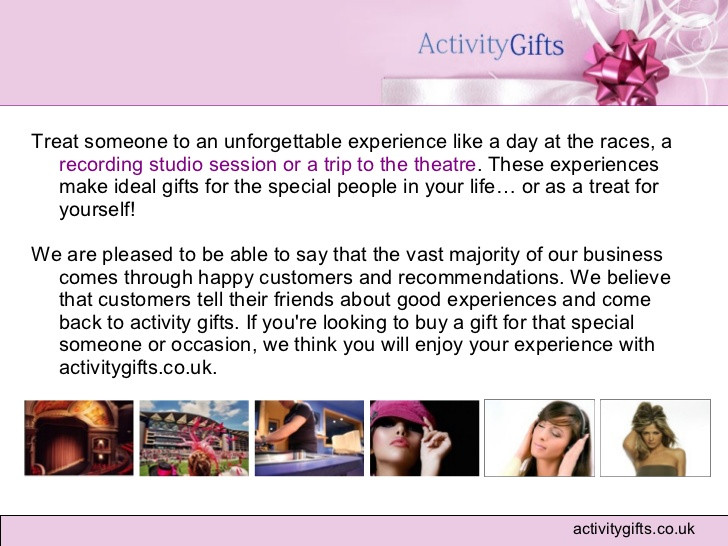 Best ideas about Experience Gift Ideas For Him
. Save or Pin Activity Gifts Rally Driving Unique Holiday Gift Now.