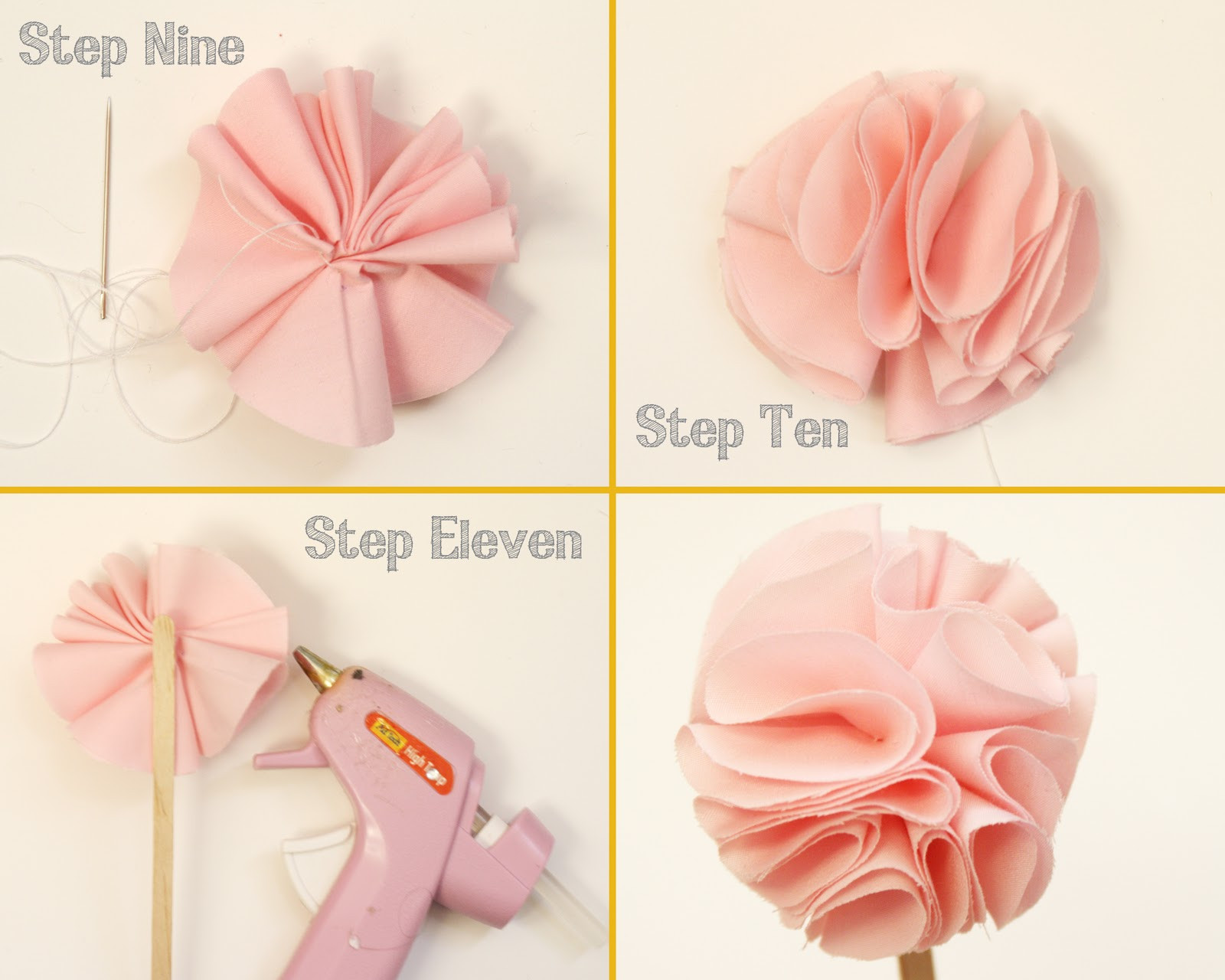 Best ideas about Fabric Flowers DIY
. Save or Pin paiges of style DIY Fabric Flower Cupcake Topper Now.