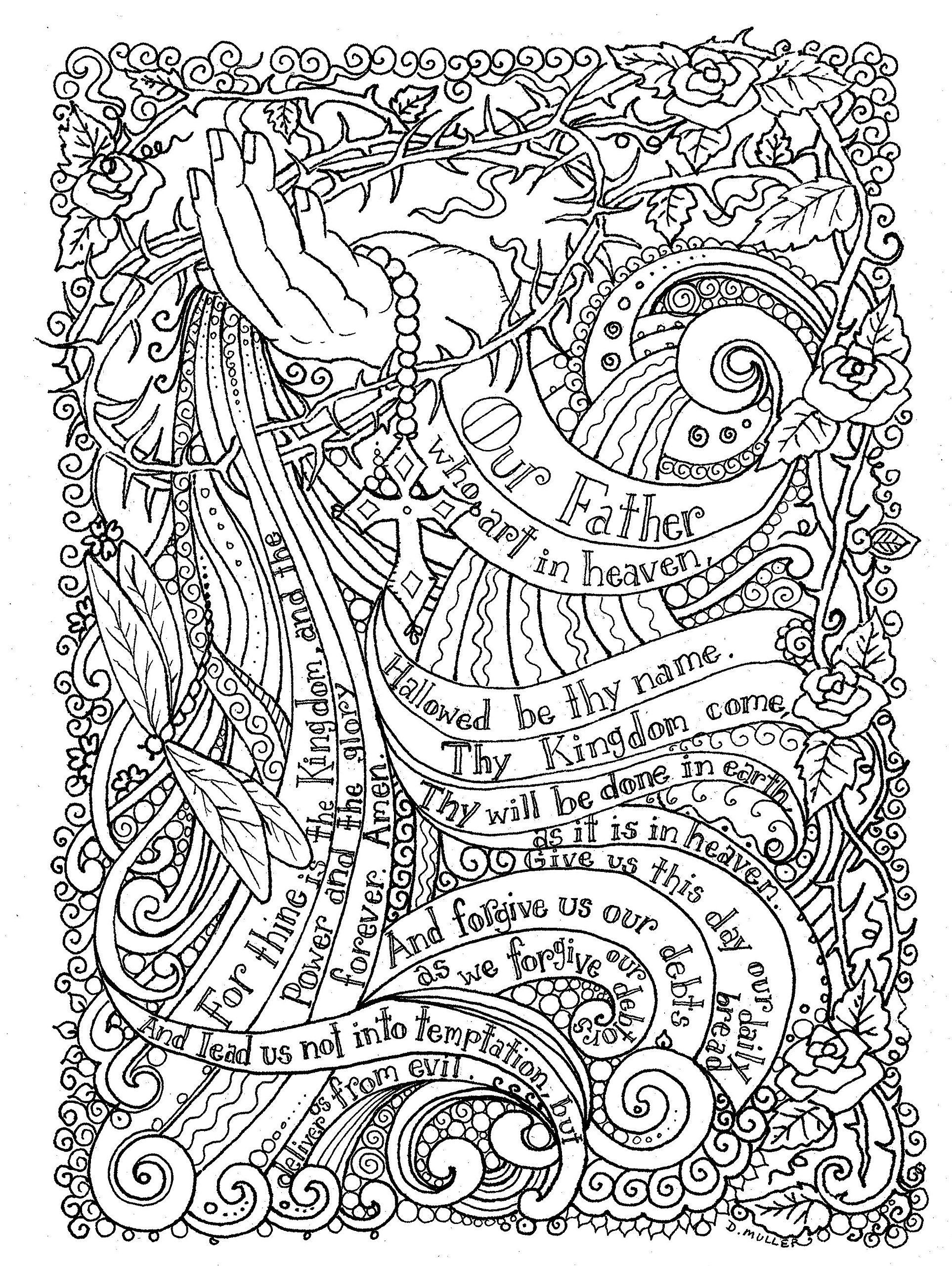Best ideas about Faith Coloring Pages For Adults
. Save or Pin Adult Coloring Prayers to Color By Deborah Muller Now.