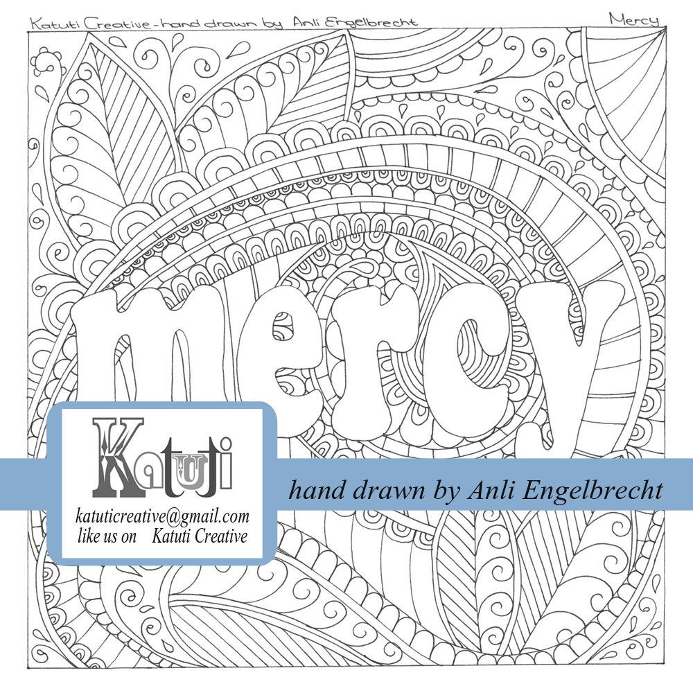 Best ideas about Faith Coloring Pages For Adults
. Save or Pin Coloring pages for adults Faith Word Mercy instant Now.