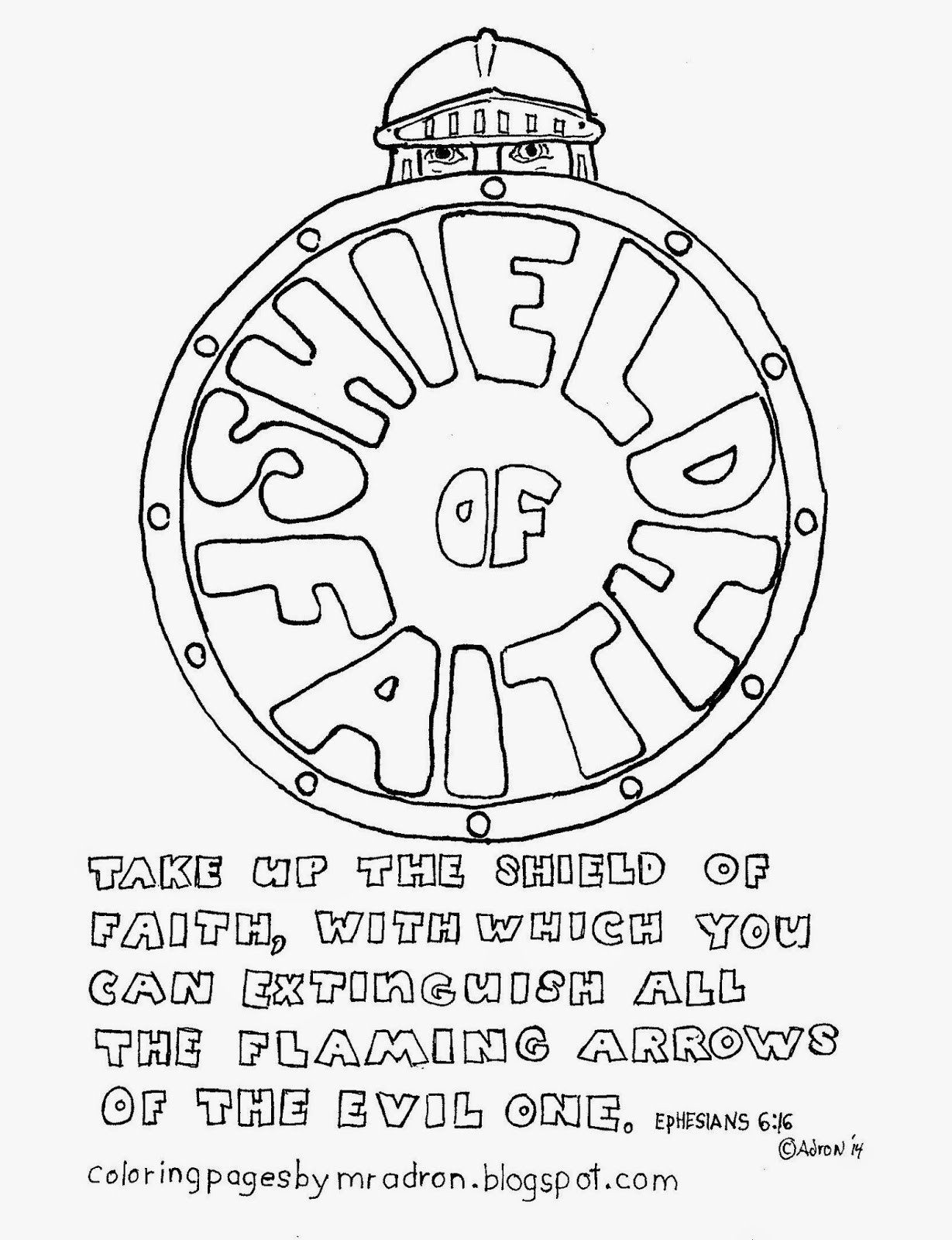 Best ideas about Faith Coloring Pages For Kids
. Save or Pin Coloring Pages for Kids by Mr Adron The Shield of Faith Now.
