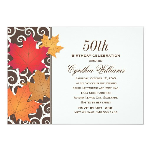 Best ideas about Fall Birthday Invitations
. Save or Pin Birthday Party Invitation Autumn Fall Theme Now.