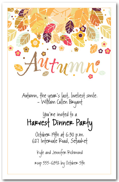 Best ideas about Fall Birthday Invitations
. Save or Pin Autumn Season Invitations Fall Invitations Now.