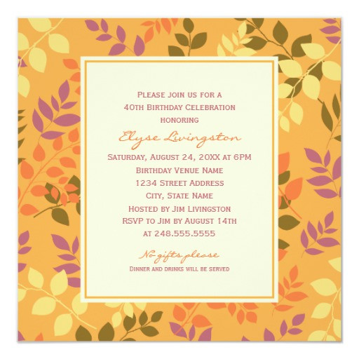 Best ideas about Fall Birthday Invitations
. Save or Pin Birthday Party Invitation Fall Leaves Border Now.