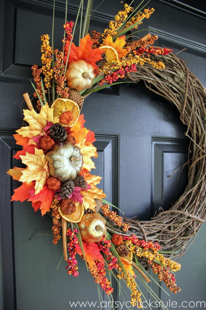 Best ideas about Fall Wreath DIY
. Save or Pin DIY Fall Wreath Fall Themed Tour Artsy Chicks Rule Now.