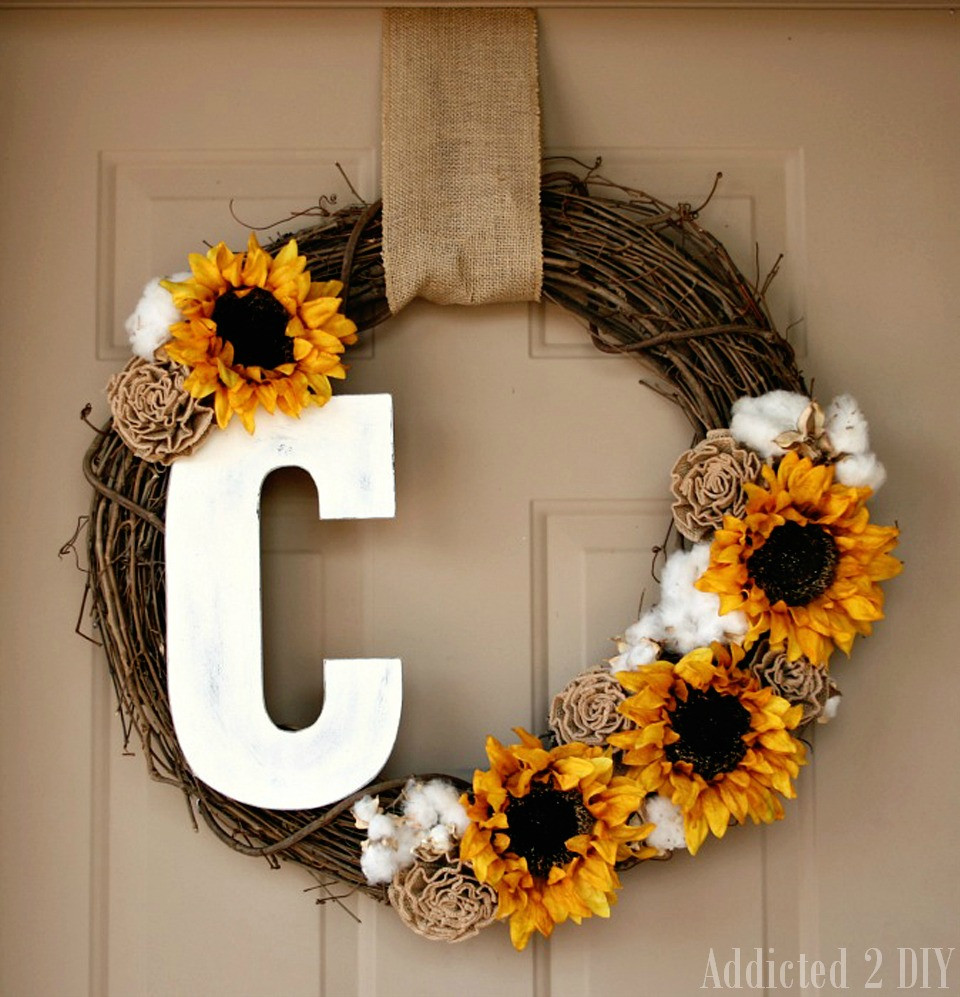 Best ideas about Fall Wreaths DIY
. Save or Pin Fall Monogram Wreath Addicted 2 DIY Now.