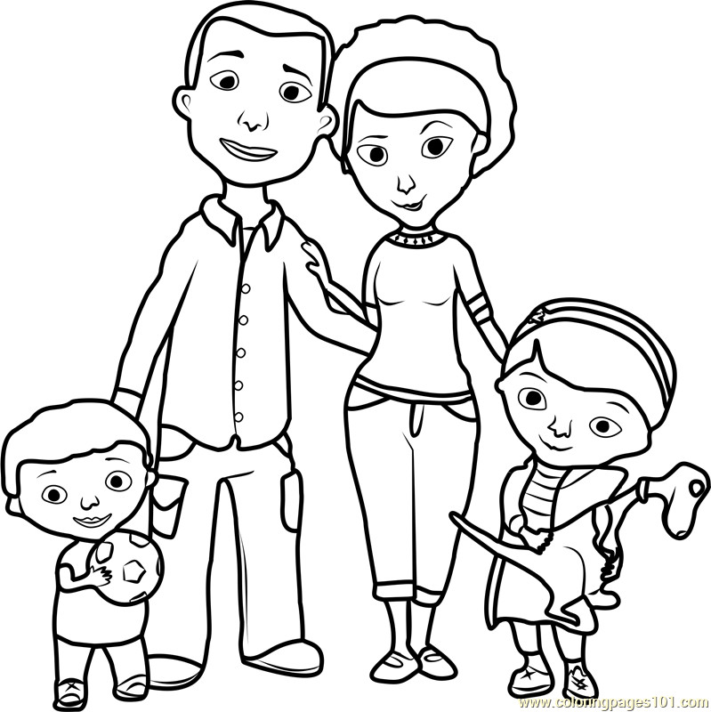 Best ideas about Family Coloring Pages For Kids Printable
. Save or Pin Doc McStuffins Family Coloring Page Free Doc McStuffins Now.