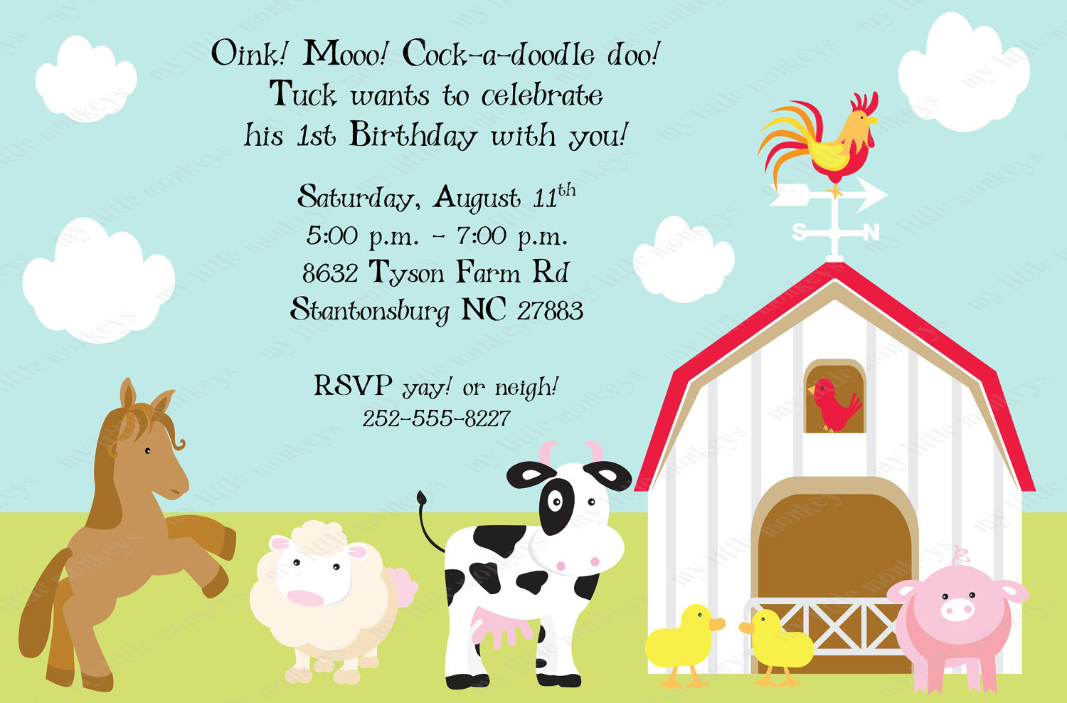 Best ideas about Farm Birthday Invitations
. Save or Pin 10 Farm Birthday Invitations with Envelopes Free Return Now.