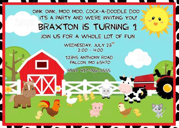 Best ideas about Farm Birthday Invitations
. Save or Pin Printable Farm animals Birthday Party Invitation plus FREE Now.