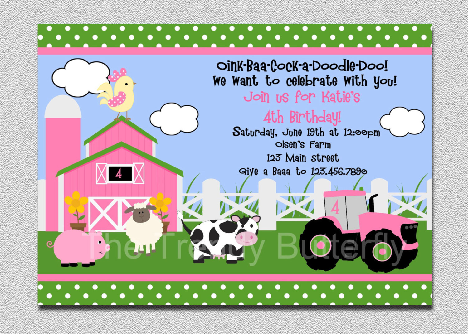 Best ideas about Farm Birthday Invitations
. Save or Pin Farm Invitation Girls Farm Invitation Pink Farm Invitation Now.