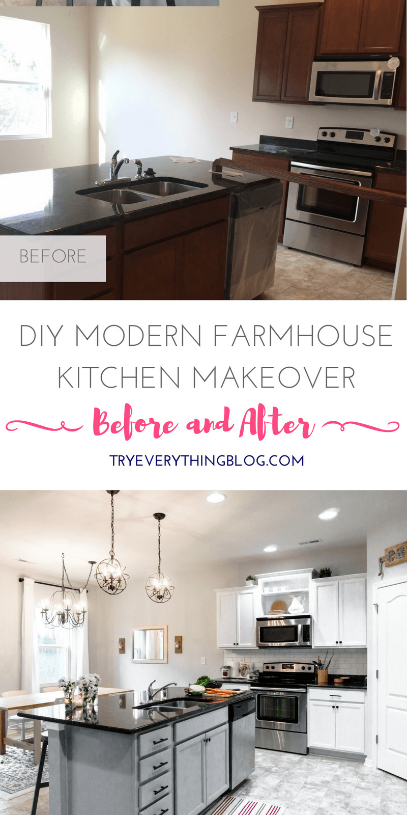 Best ideas about Farmhouse Kitchen Cabinets DIY
. Save or Pin DIY Modern Farmhouse Kitchen Makeover Final Reveal Now.