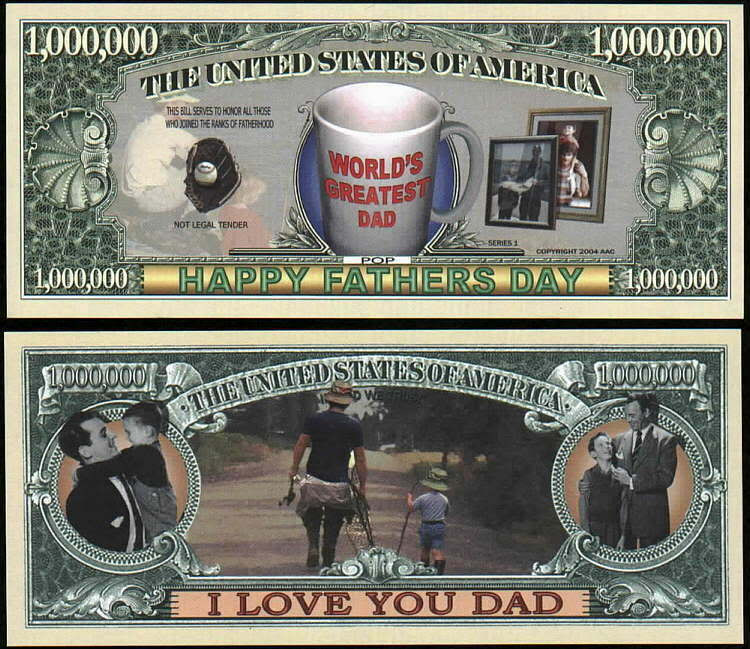 Best ideas about Father'S Day DIY
. Save or Pin FATHER S DAY MILLION DOLLAR DAD Lot of 2 Bills Now.