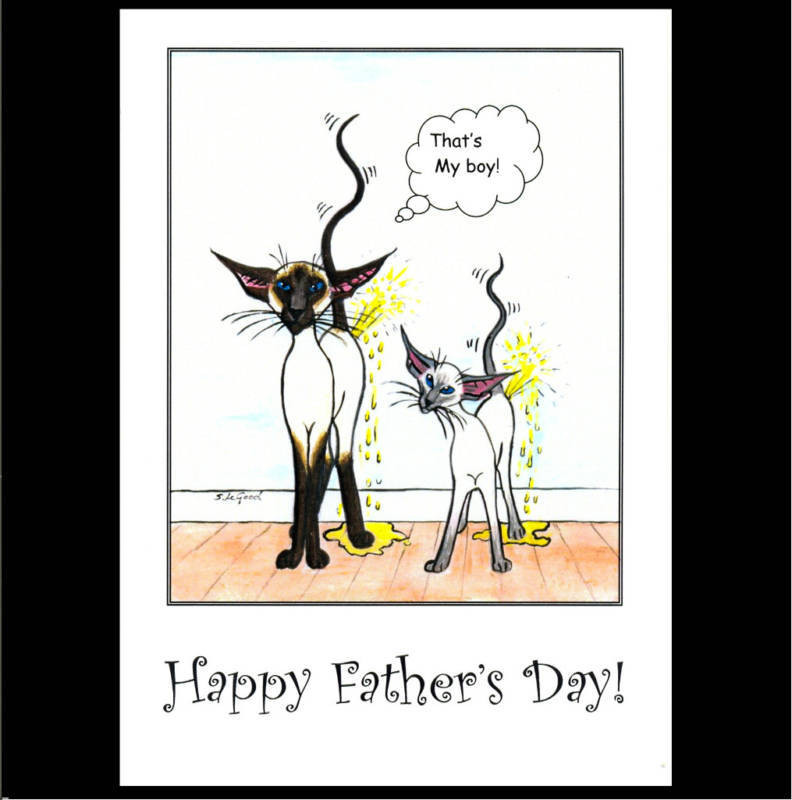 Best ideas about Father'S Day DIY
. Save or Pin LARGE EXCLUSIVE SIAMESE CAT PAINTING FATHER S DAY CARD BY Now.