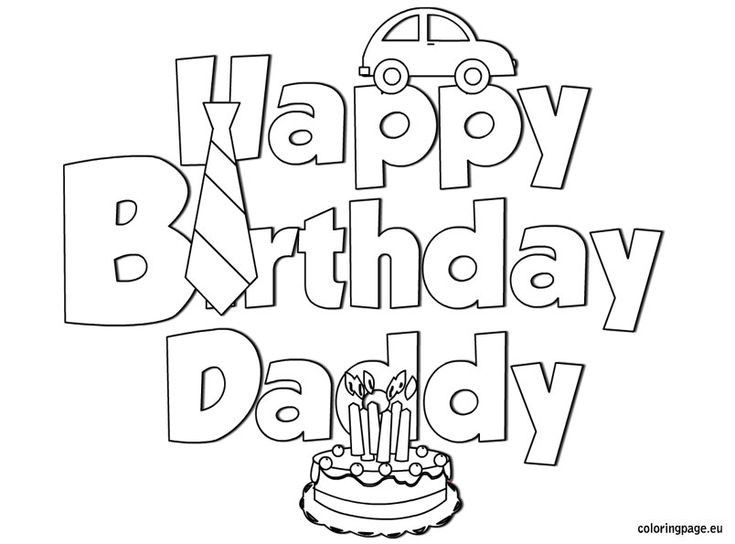 Best ideas about Fathers Day Coloring Sheets For Kids That Said Papi
. Save or Pin Happy Birthday Daddy coloring Birthday Now.