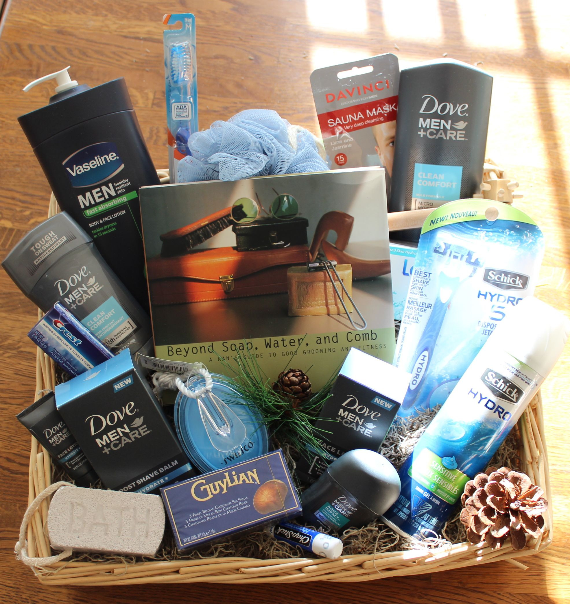 Best ideas about Fathers Day Gift Basket Ideas
. Save or Pin Men s grooming spa Fathers Day basket before cellophane Now.