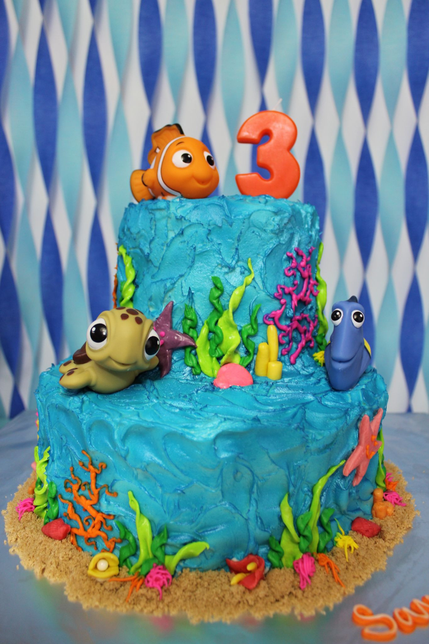 Best ideas about Finding Dory Birthday Cake
. Save or Pin Finding Nemo theme birthday cake Now.