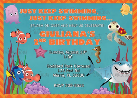 Best ideas about Finding Nemo Birthday Invitations
. Save or Pin Printable Finding Nemo Invitation plus FREE blank matching Now.