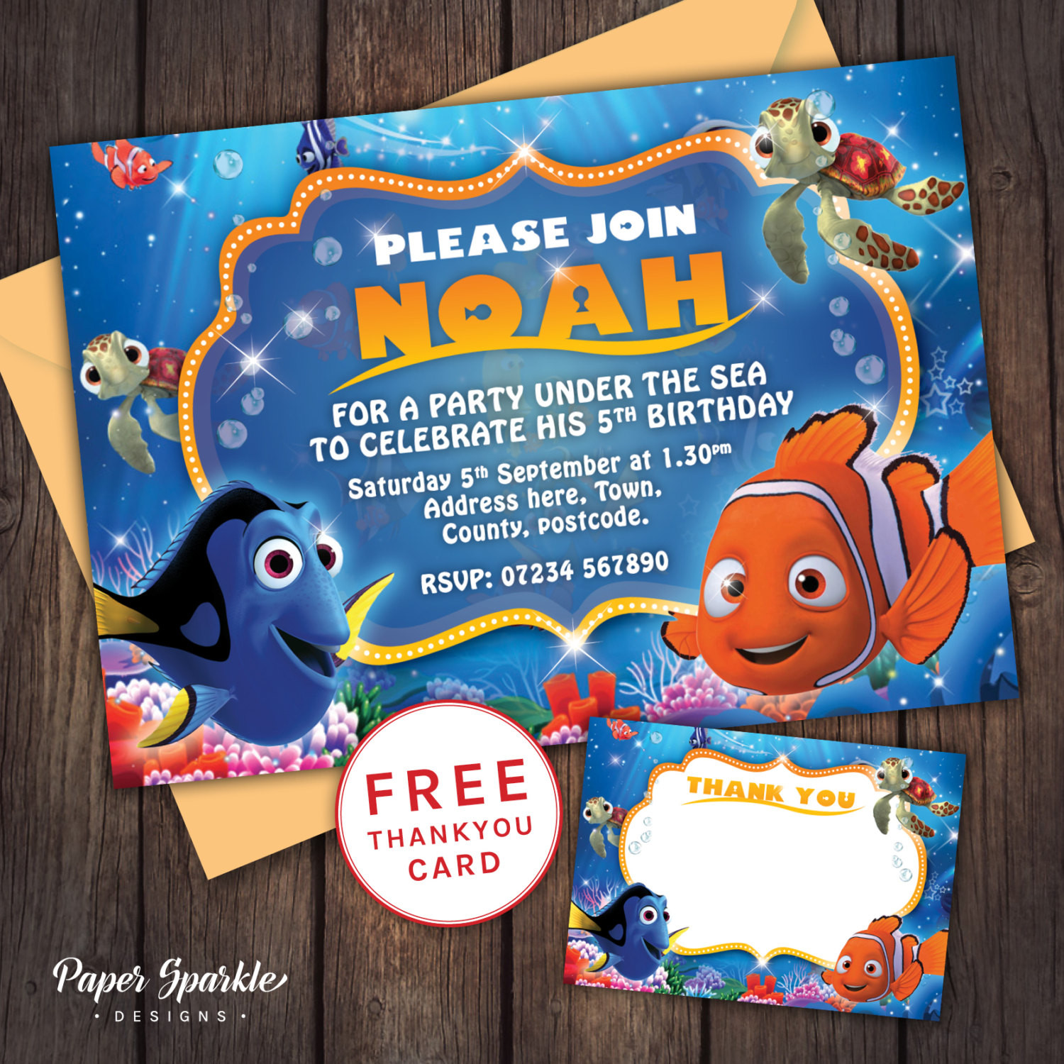 Best ideas about Finding Nemo Birthday Invitations
. Save or Pin Finding nemo Invitation nemo Birthday by PaperSparkleDesigns Now.