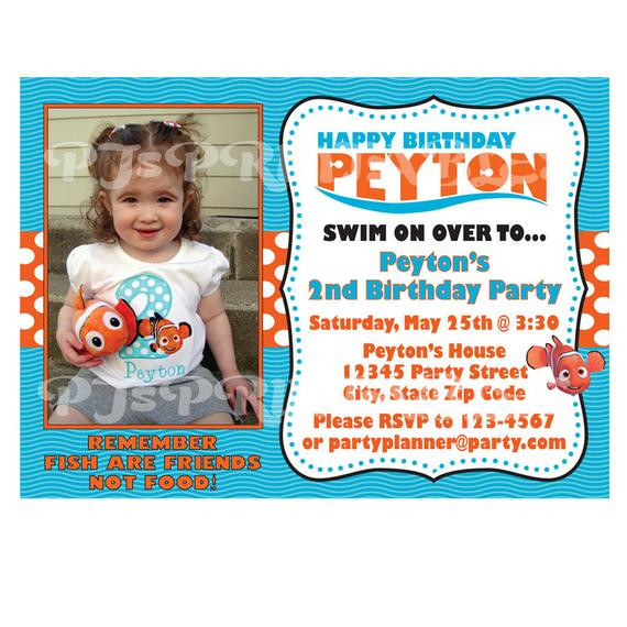 Best ideas about Finding Nemo Birthday Invitations
. Save or Pin Finding Nemo Birthday Invitation Custom Digital File Now.