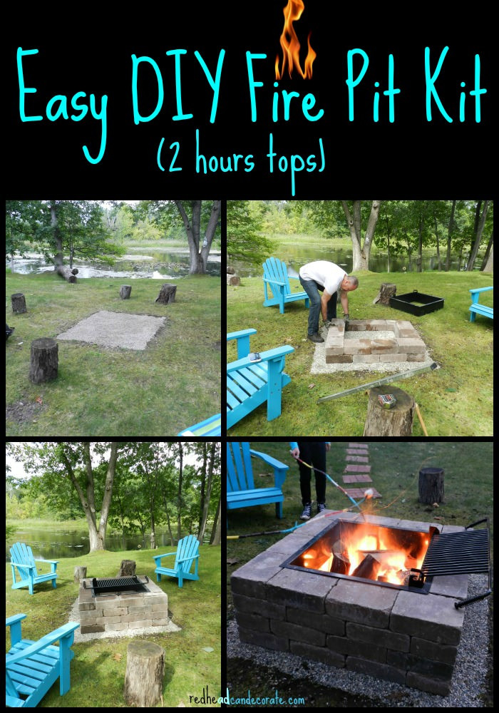 Best ideas about Fire Pit Kits DIY
. Save or Pin Easy DIY Fire Pit Kit with Grill Redhead Can Decorate Now.