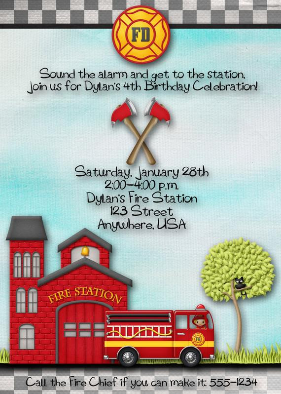 Best ideas about Fire Station Birthday Party
. Save or Pin Fireman Firefighter Fire Station Birthday Party Invitation Now.