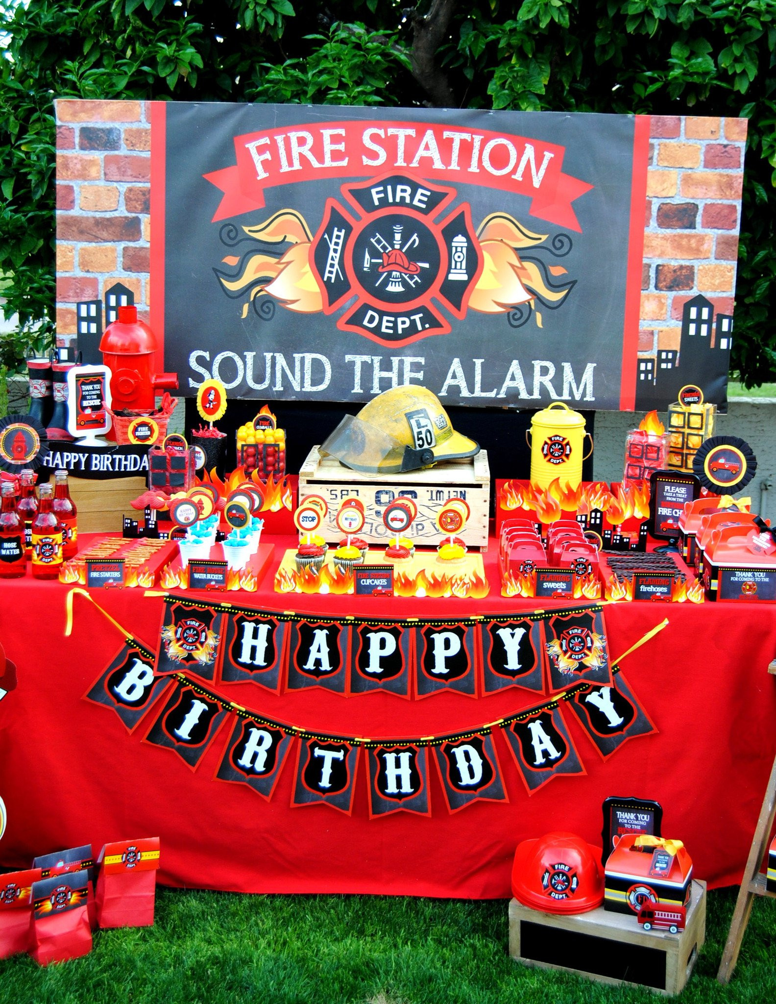 Best ideas about Fire Station Birthday Party
. Save or Pin FIREMAN Birthday Fire Fighter Party Fire Engine Now.