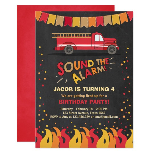 Best ideas about Firefighter Birthday Invitations
. Save or Pin Fire Truck Firefighter Birthday Invitation Boy Now.