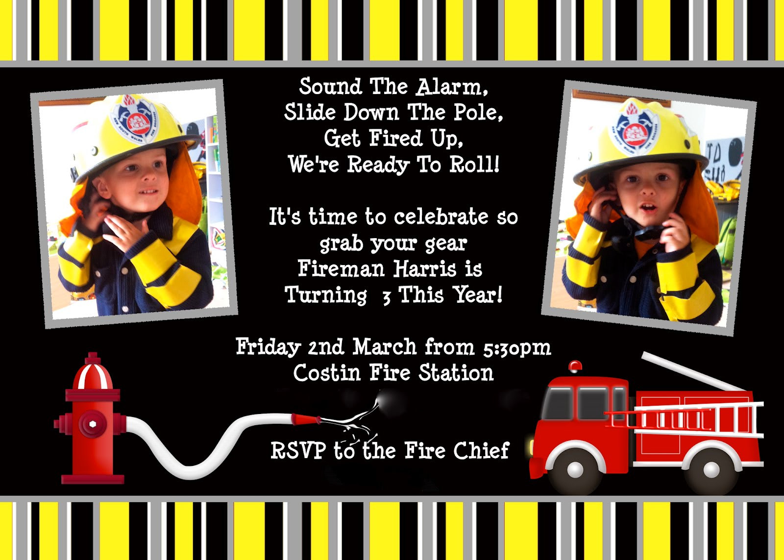 Best ideas about Firefighter Birthday Invitations
. Save or Pin Giggleberry Creations Firefighter Party Invitations Now.