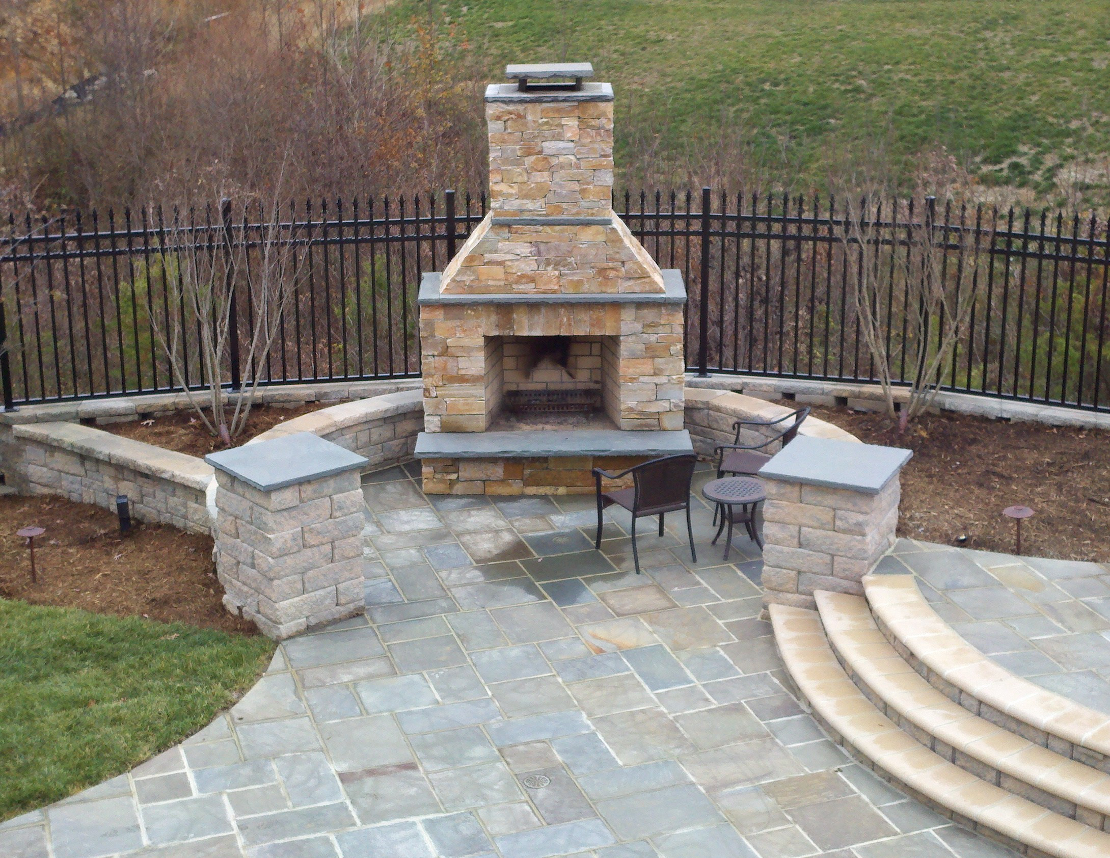 Best ideas about Fireplace And Patio
. Save or Pin Beautiful Pool with Bluestone Patios and Stone Fireplace Now.