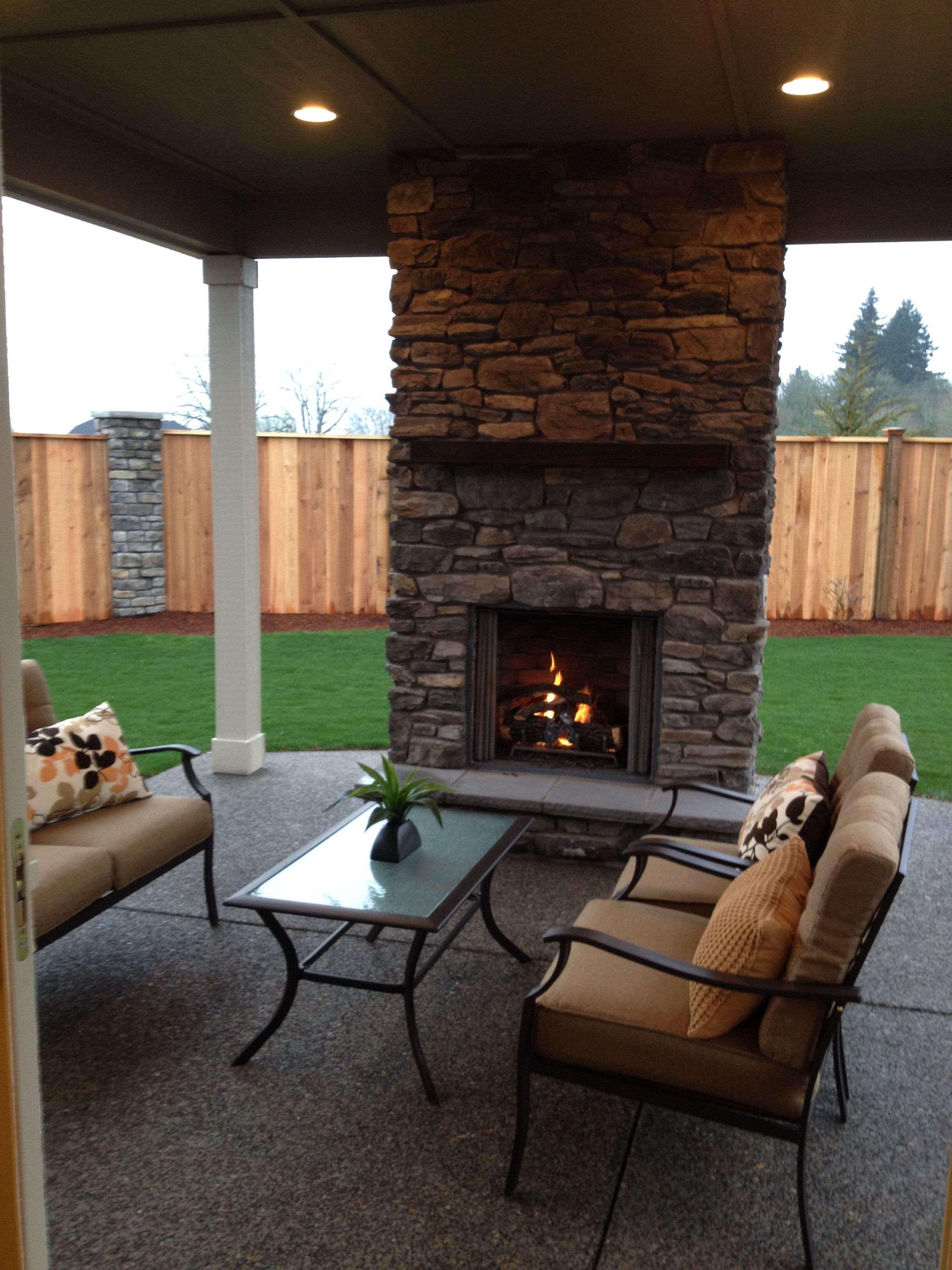 Best ideas about Fireplace And Patio
. Save or Pin Covered patio with fireplace at one of my model homes Now.