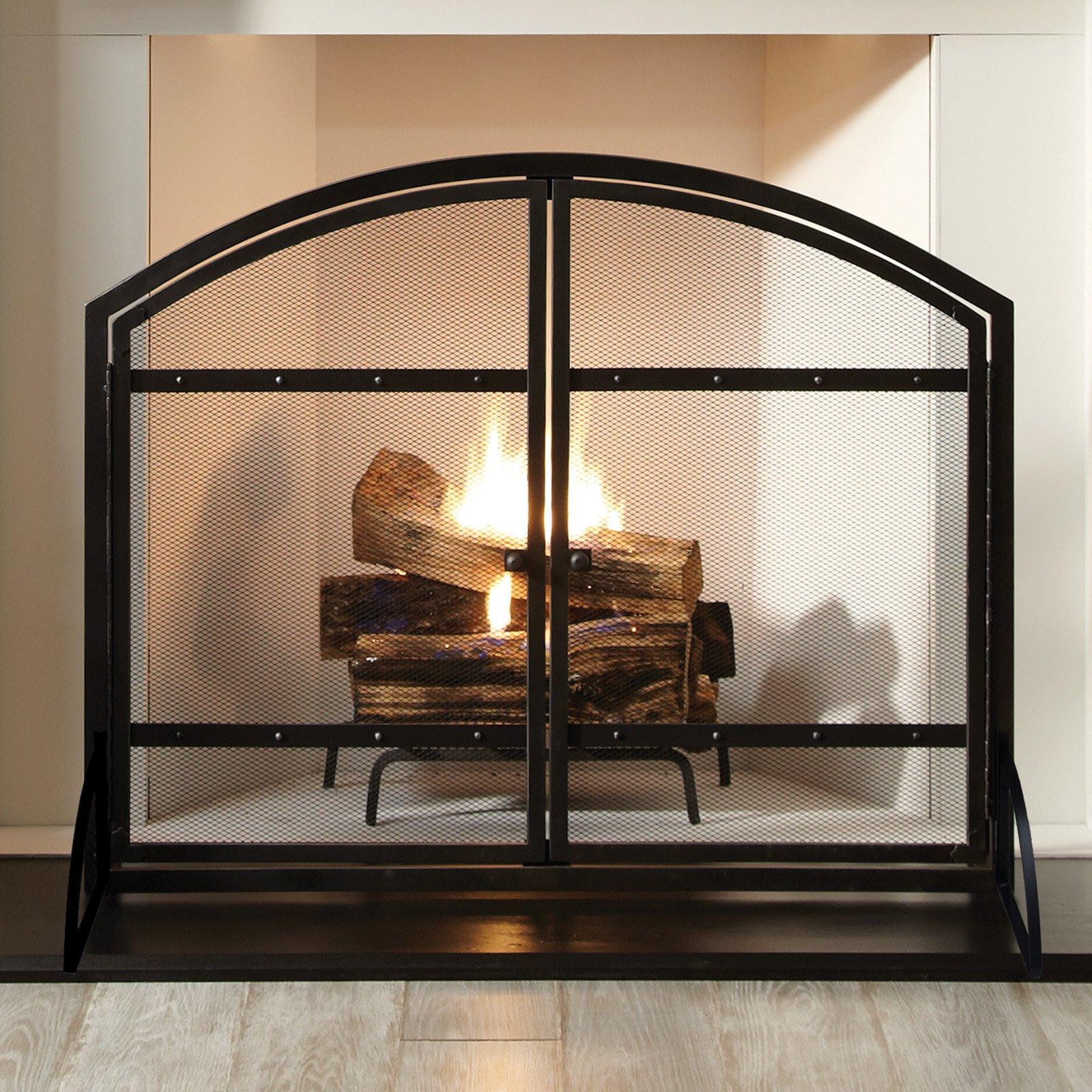 Best ideas about Fireplace Screen Doors
. Save or Pin Pleasant Hearth FA338S Harper 1 Panel Fireplace Screen Now.